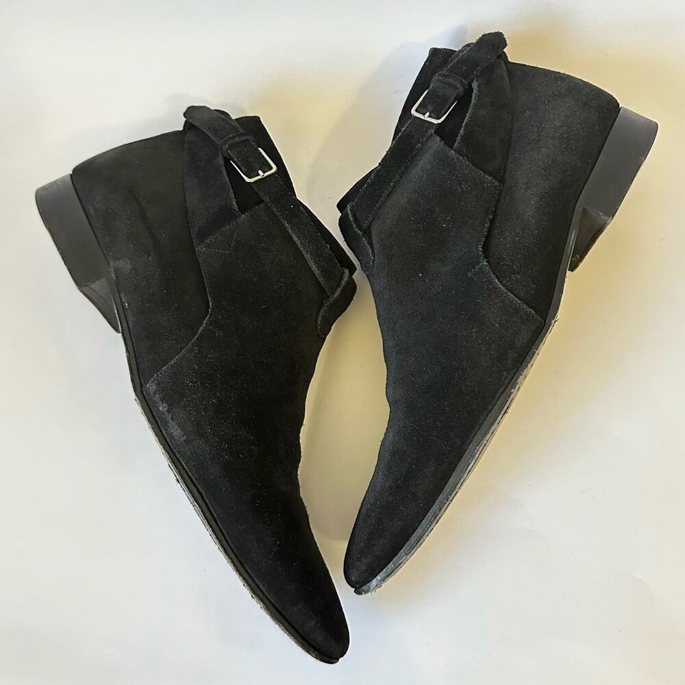 SAINT LAURENT Jodhpur Crop Ankle Boots Black Suede London 20 - Picture 2 of 12